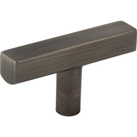 Jeffrey Alexander 2-1/4" Brushed Pewter Dominique Cabinet "T" Knob 845TL-BNBDL